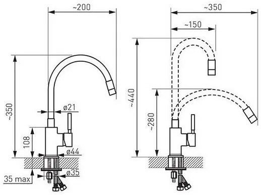 Ferro Drezy - sada granitový drez + flexi batéria Ferro Zumba BZA4B, 1-komorový 780x480 mm, grafitová lesk, DRGM48/78HA-SET1-PL