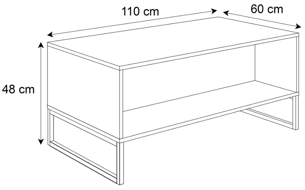 KONFERENČNÝ STOLÍK YSABEL ČIERNY + KAŠMÍR 2