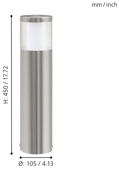 Eglo 94278 - LED vonkajšie svietidlo BASALGO 1xLED/3,7W/230V IP44