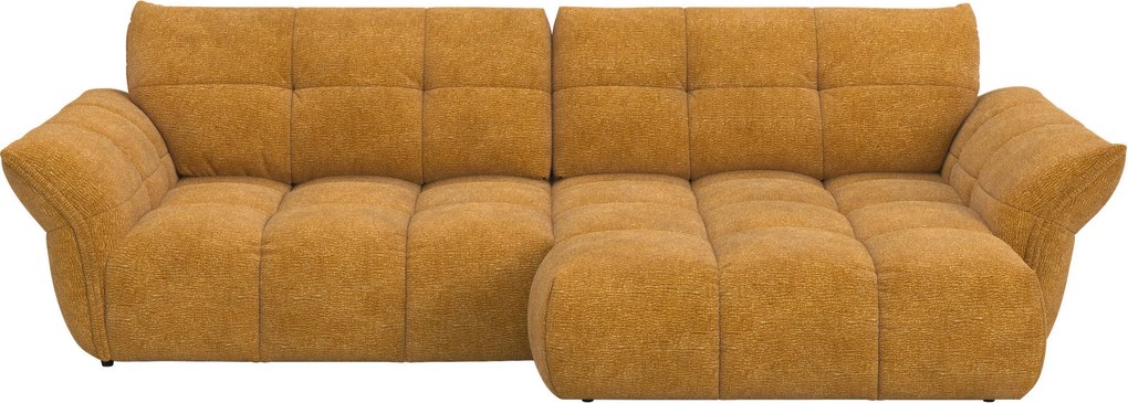 XXXLutz ROHOVÁ SEDAČKA, textil, tmavožltá Welnova - Sedačky - 000552043402
