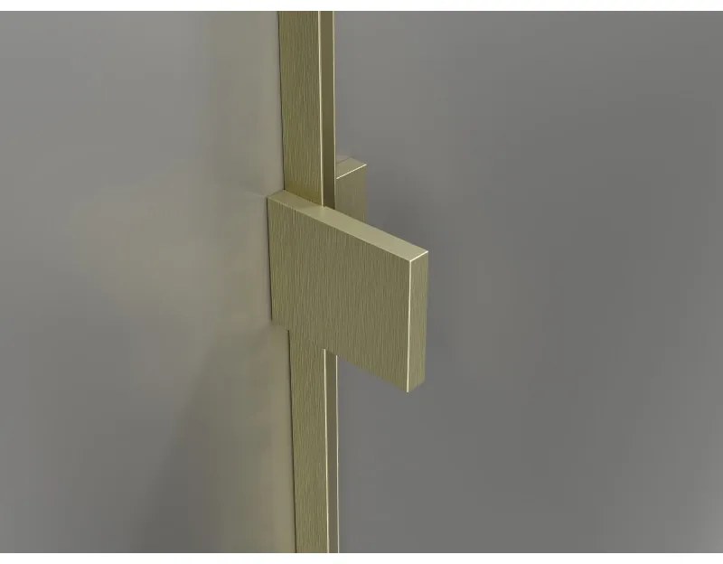 Mexen Lunar T, pravý výklopný sprchový kút 140 x 70 cm, 8mm číre sklo, zlatý matný profil, 834T-140-070-55-00-P