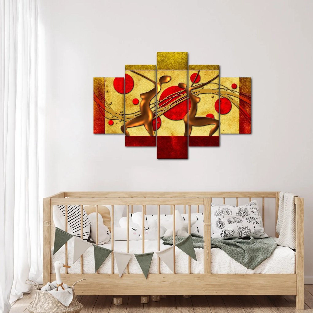 Abstraktný obraz s dvoma ženami (150x105 cm)