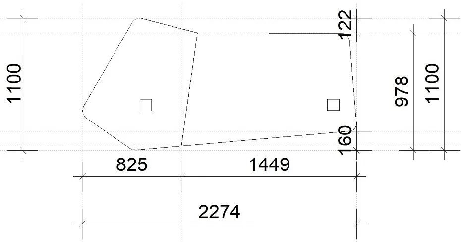Rohový stôl TopOffice Premium 227,1 x 109,6 cm, ľavý, agát svetlý / biela