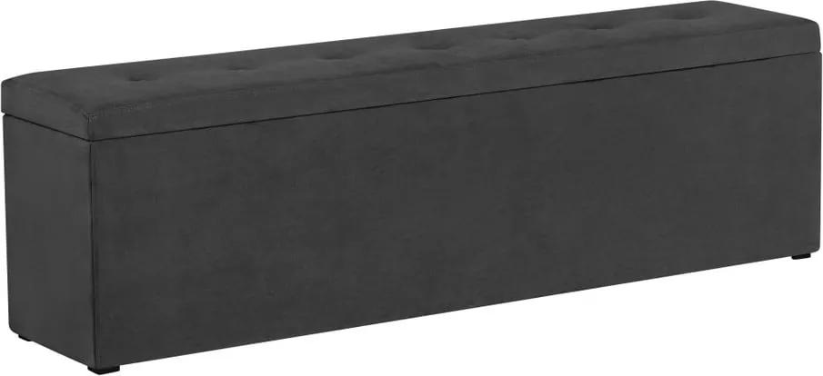 Tmavosivá leňoška s úložným priestorom Windsor & Co Sofas Astro, 160 × 47 cm