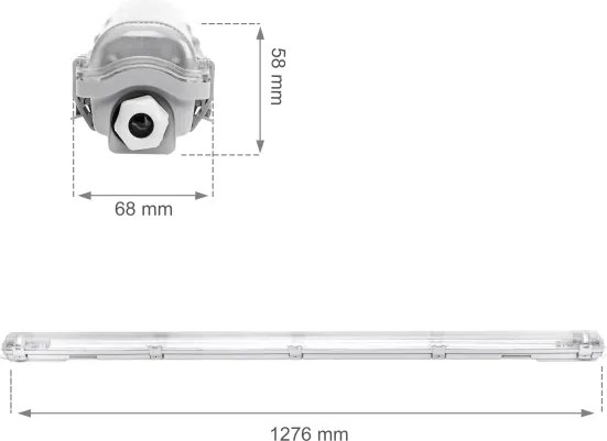 Technické žiarivkové svietidlo LIMEA T8 1xG13/20W/230V IP65 120cm