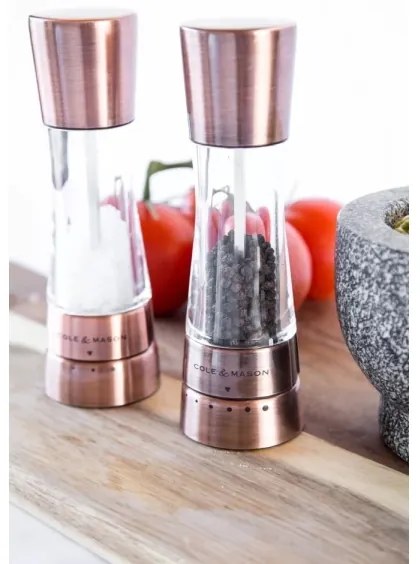 Cole&Mason - Sada mlynčekov na soľ a korenie DERWENT 2 ks 19 cm meď