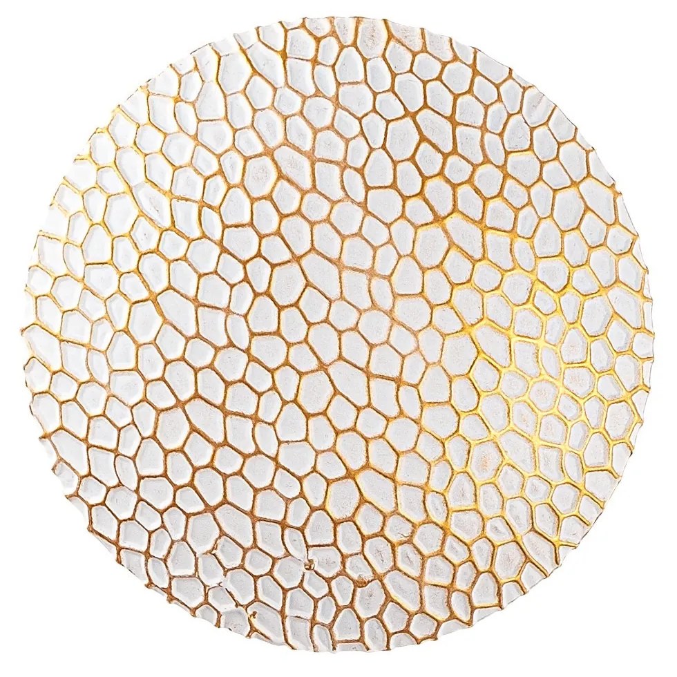 Nástenné LED svietidlo Yosma biele/zlaté