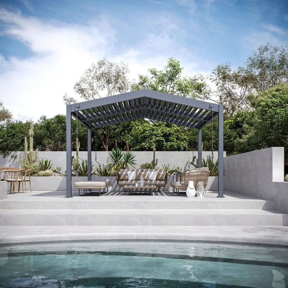 Bioklimatická pergola APEX 3,6x4 m, hliník - voľne stojaca