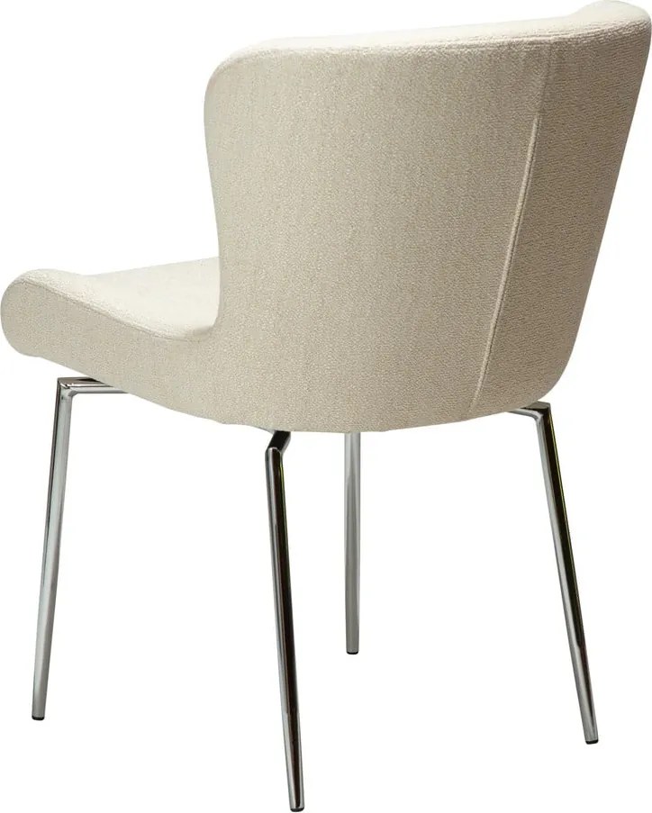 Krémovobiela čalúnená jedálenská stolička Glam – DAN-FORM Denmark