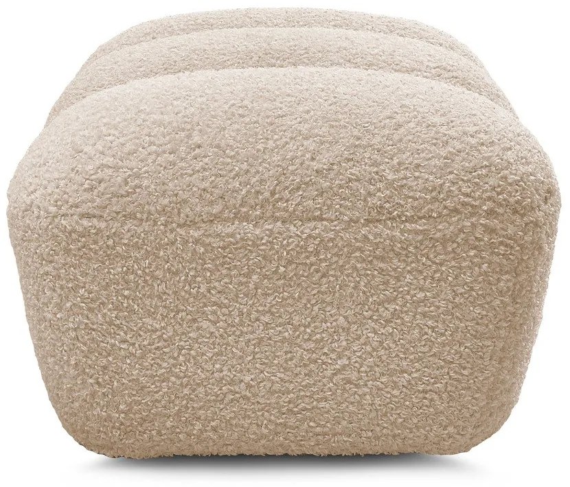 Béžová podnožka z textílie buklé Hippolyte – Bobochic Paris