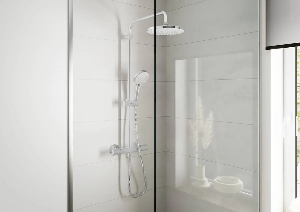 Hansgrohe Vernis Blend, termostatická sprchová súprava, hlavová sprcha + ručná sprcha, chrómová, HAN-26276000
