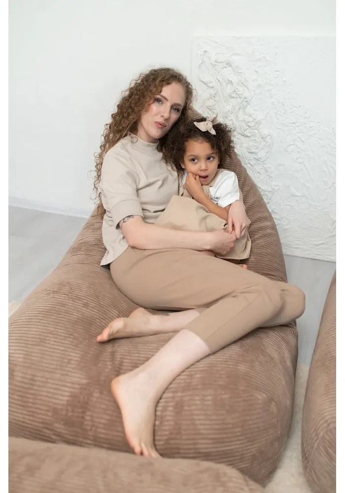 Menčestrový sedací vak v mentolovej farbe Snug 130 – SLOWDOWN