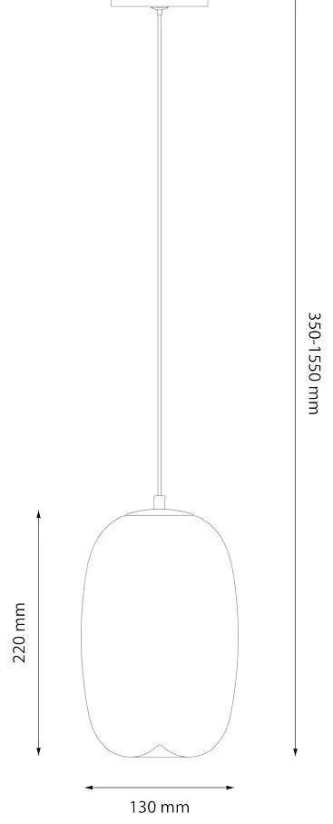EUlight Závesné svietidlo Vaso, 1x biele sklenené tienidlo, (fi 13cm), w