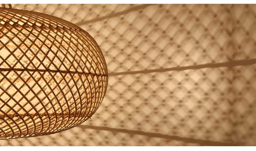 Ratanová lampa Esra stredná