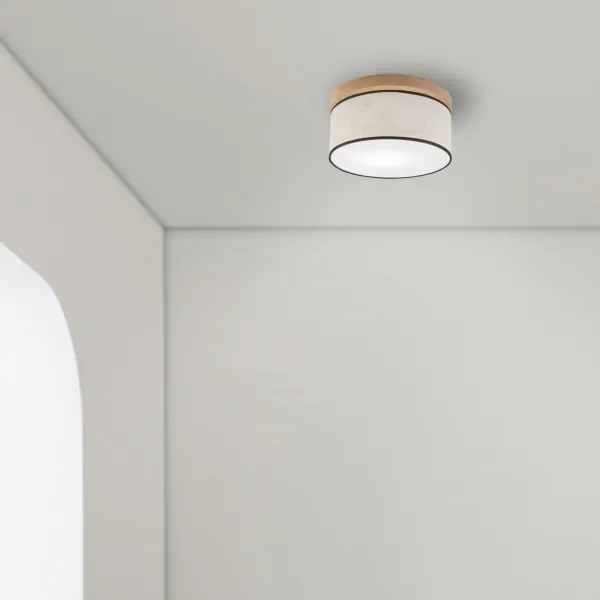Brilagi - LED Stropné svietidlo BELLADONNA 1xE27/15W/230V pr. 30 cm krémová/dub