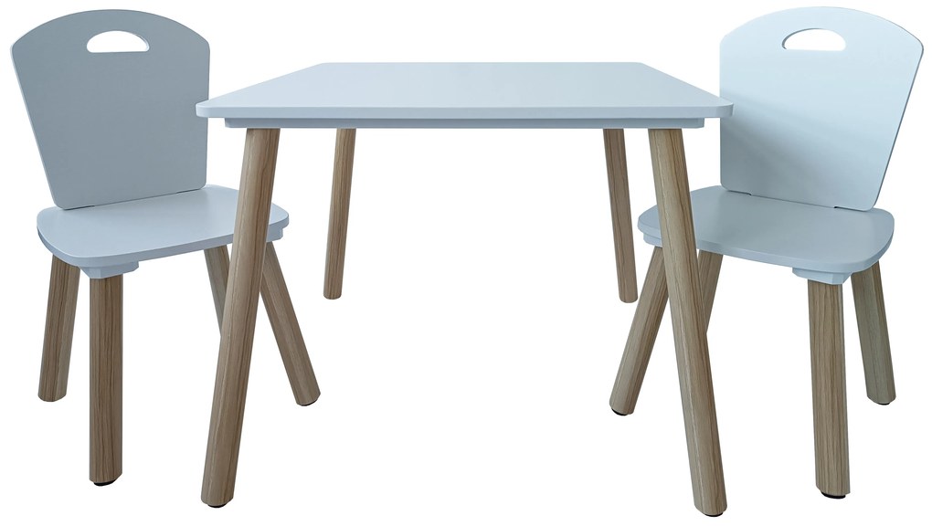 Biely set stolíka a 2 stoličiek