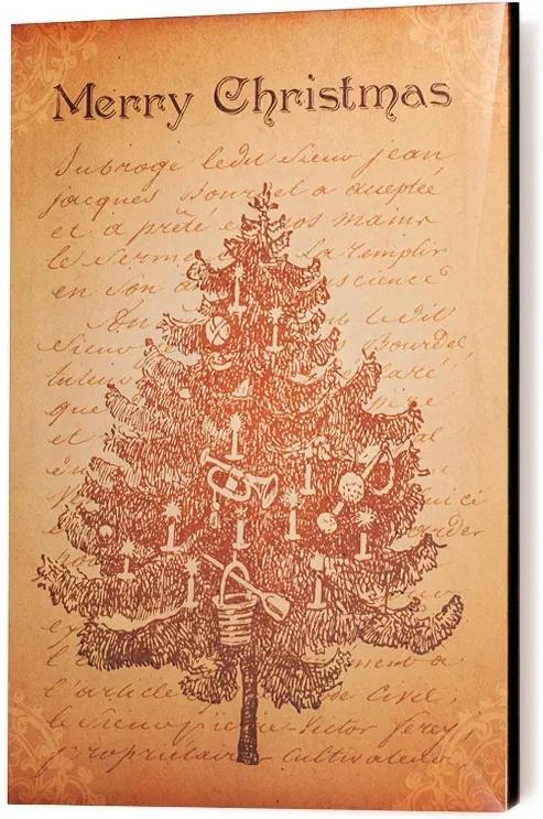 Weltbild Dřevěný obraz Merry Christmas