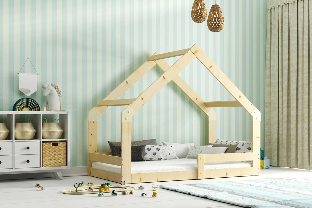 Domčeková posteľ DOMČEK 2 160x80 - prírodná borovica