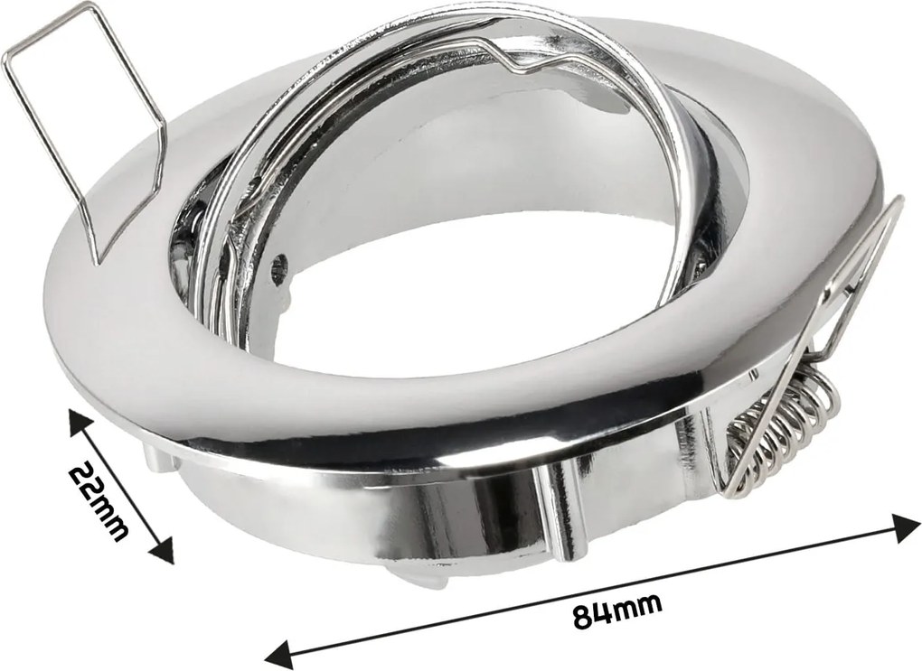 BERGE Halogénové pohyblivé svietidlo okrúhle chrómové