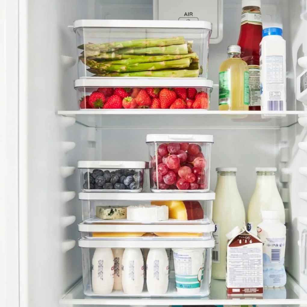 Rotho Súprava 4 ks organizérov do chladničky CAUMA - 1,15 l + 1,3 l + 2 l + 2,6 l