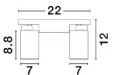 Minimalistické bodové svietidlo Esto 2 Čierna