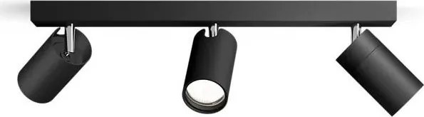 Philips - Kúpeľňové bodové svietidlo IDRIS 3xGU10/5W/230V IP44 čierna
