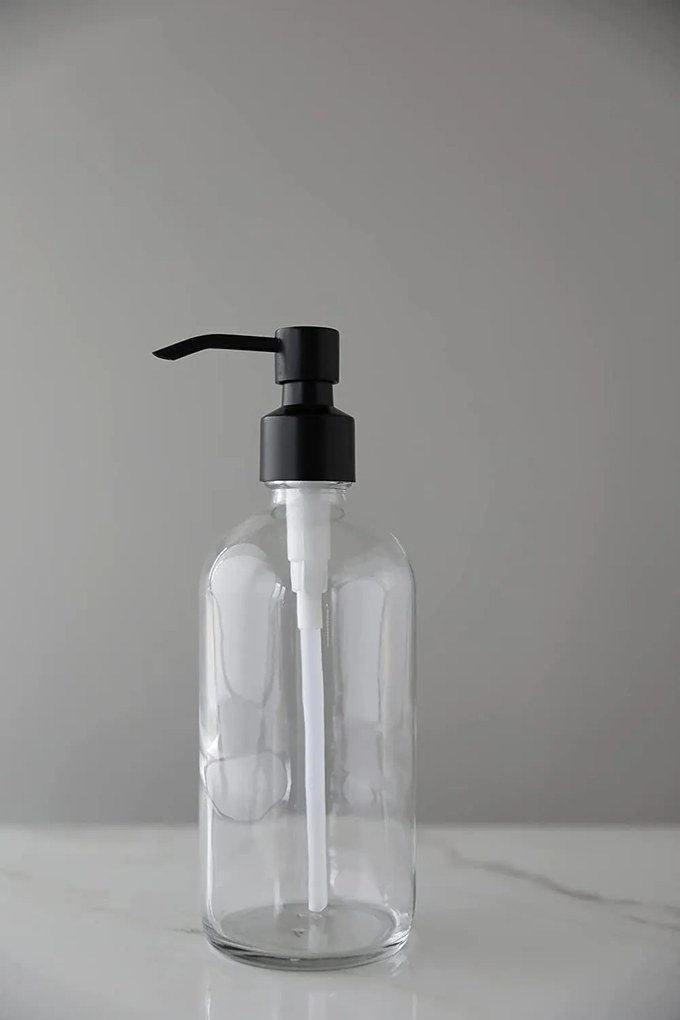 Arte Regal Dávkovač na mydlo/šampón/kondicionér dávkovač - 0,5l - číre sklo