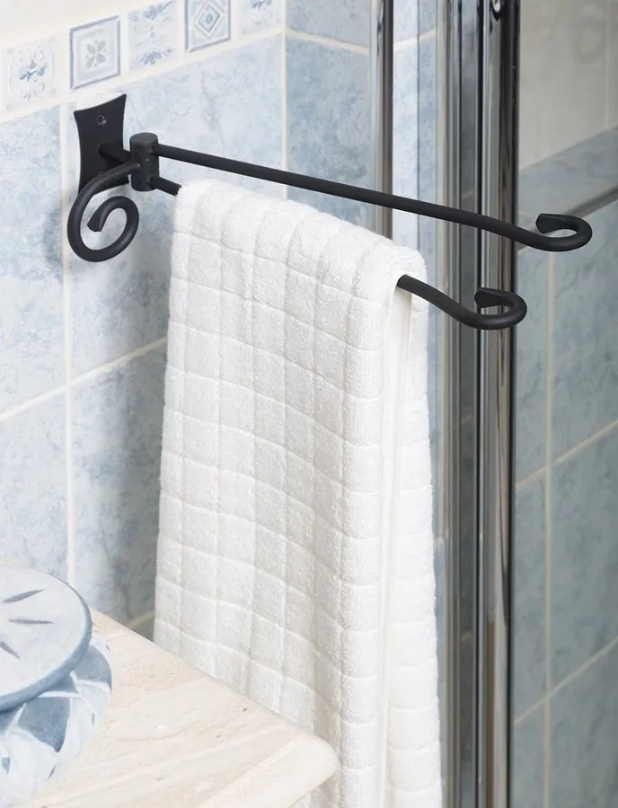 Sapho Sapho, REBECCA držiak uterákov otvorený, čierna, CC006