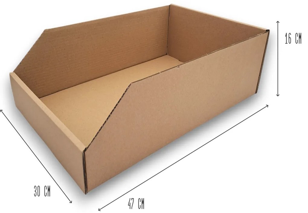 Úložné boxy na oblečenie, organizéry do skrine EKO KARTON 30 x 47 cm