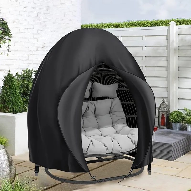 Ochranný obal / kryt na závesné dvojkreslo - čierny