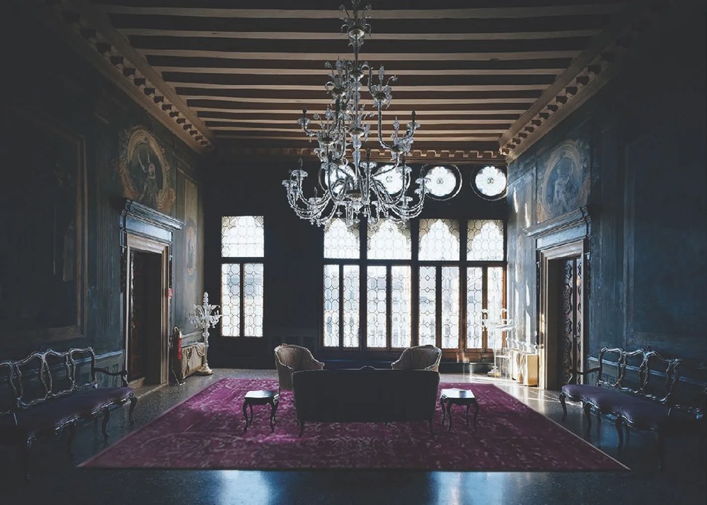 Ručne viazaný kusový koberec Diamond DC-JK 2 Purple / silver (overdye), 160x230, fialová, kancelária, Diamond Carpets India