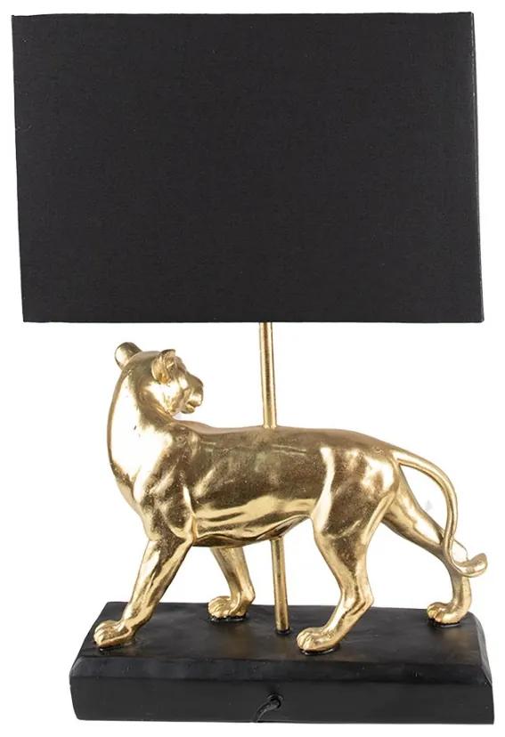 Zlato čierna dekor lampa LEOPARD