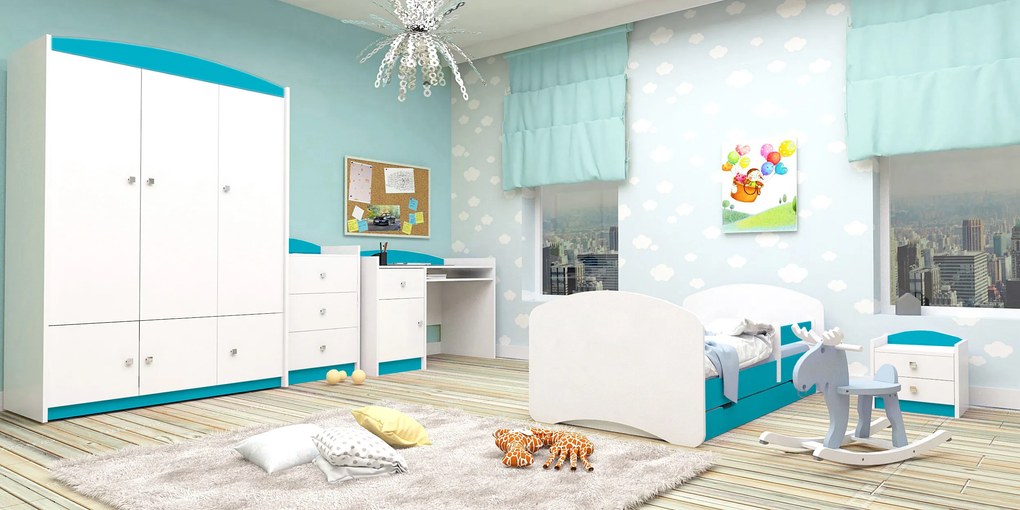 OR Detská izba Happy - modrá (180x90)