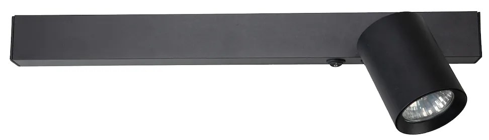 EUlight Nástenné svietidlo Magnet Right, 1x čierne kovové tienidlo + 1x LED 5W, b