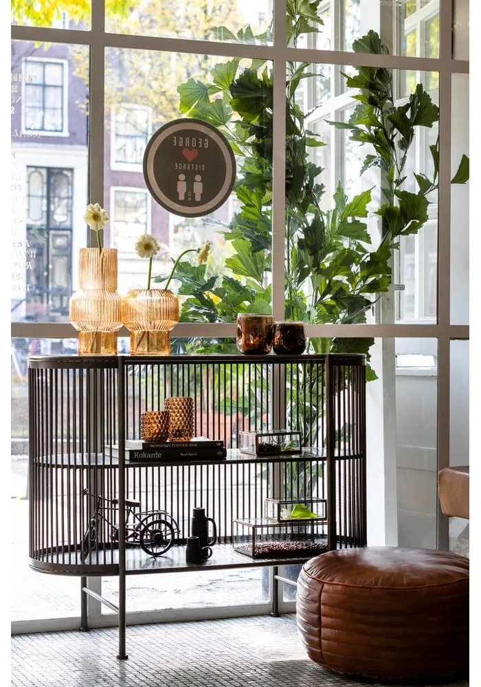 Čierna kovová komoda 100x80 cm Yinthe - Light &amp; Living