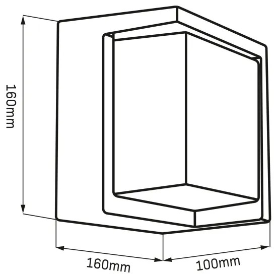 LED Vonkajšie nástenné svietidlo ESSEN LED/12W/230V IP44 čierna