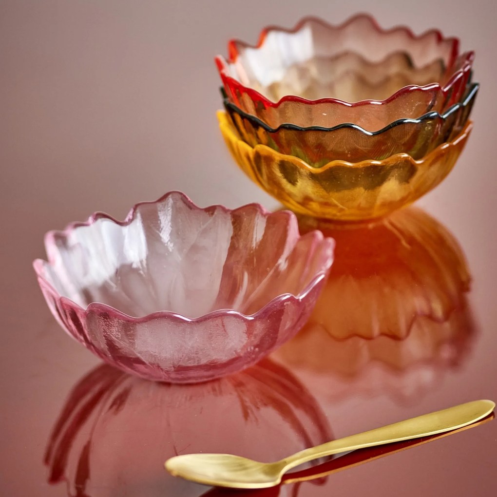 Bloomingville Sklenená mištička Kana Multi Glass 120 ml – set 4 ks