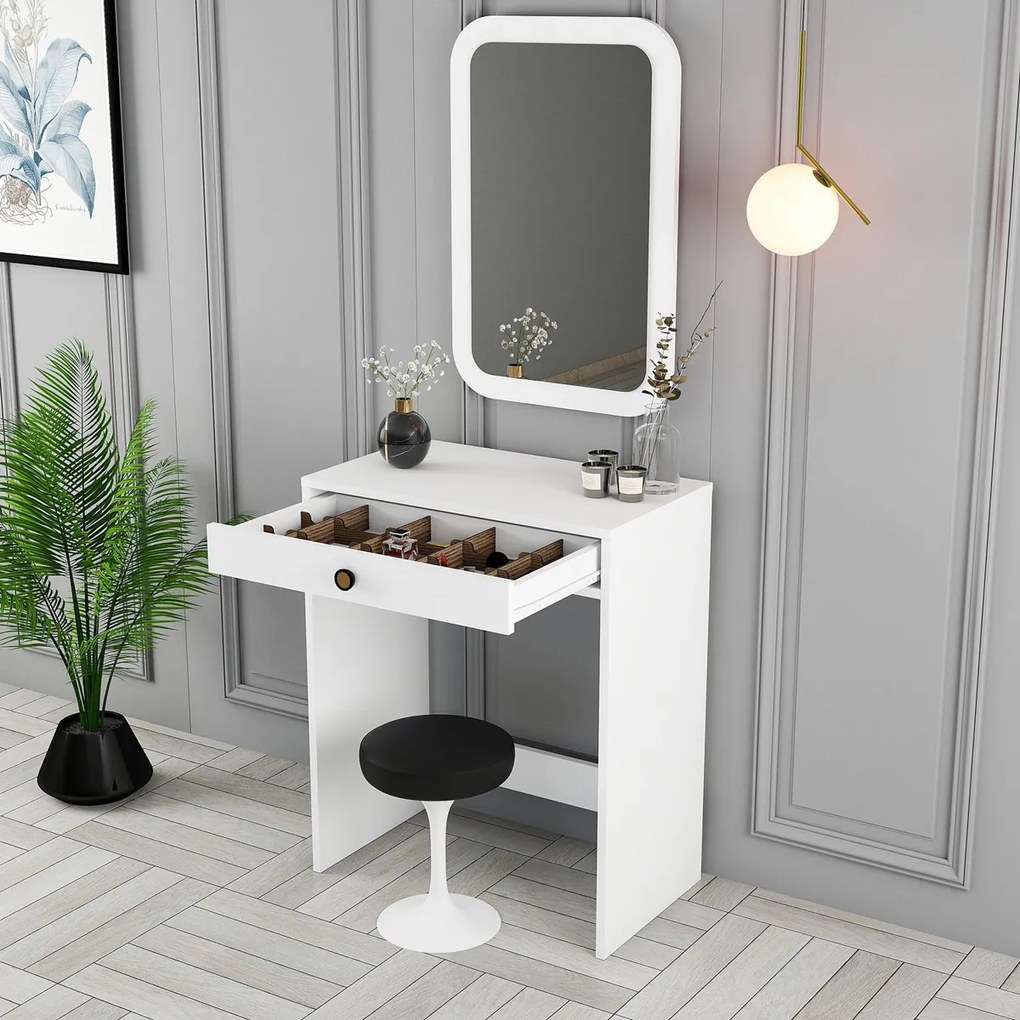 Kozmetický stolík Lizbon Mirror White