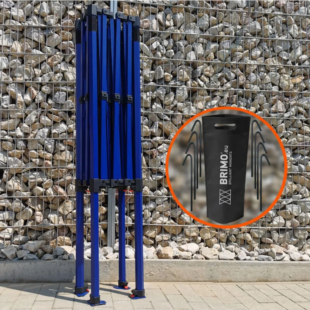 BRIMO Párty stany 2x2m - s 3 stenami - Červená 20