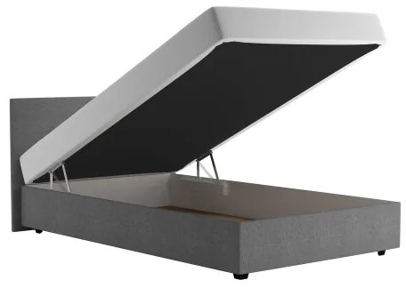 Čalúnená posteľ s úložným priestorom a matracom DARIA 120x200 cm sivá