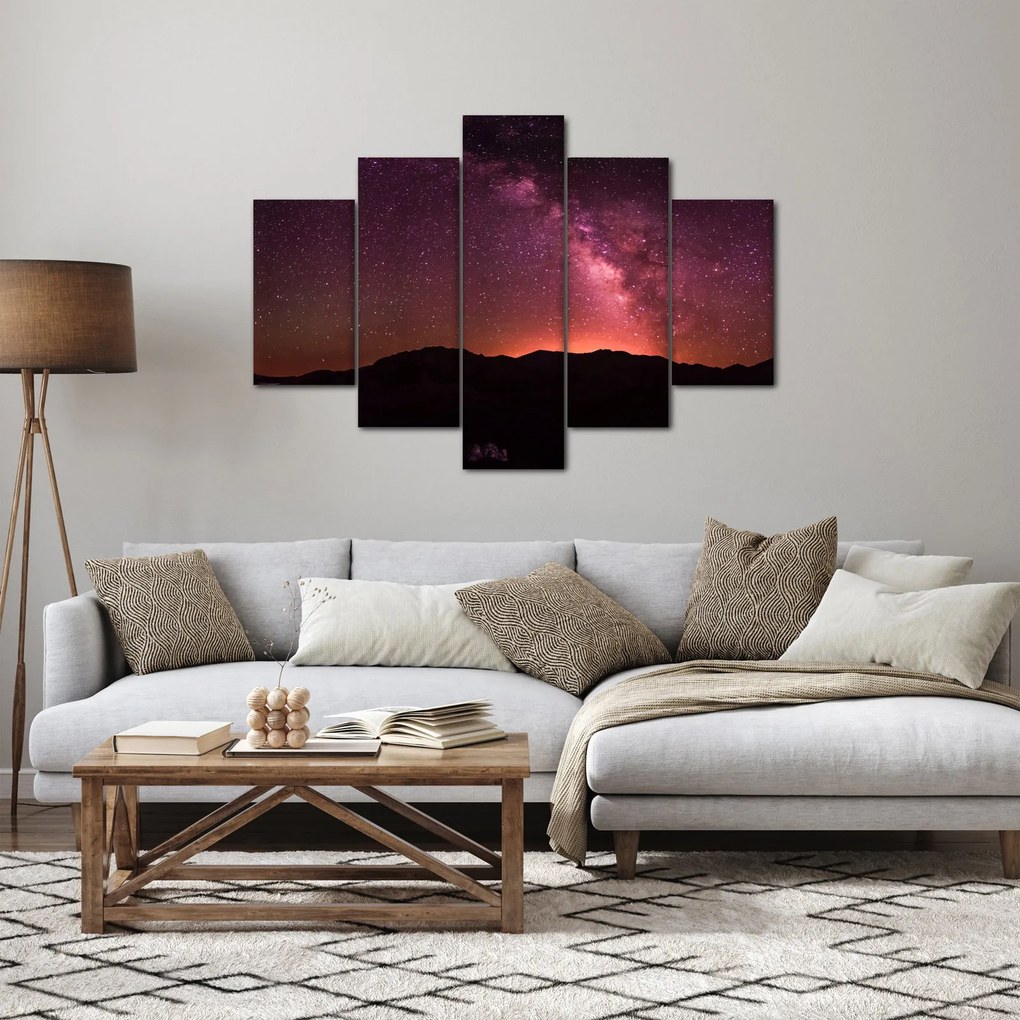Obraz ružovej mliečnej cesty (150x105 cm)