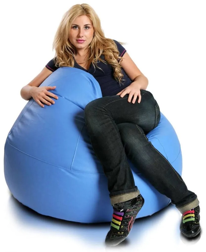 INTERMEDIC SK - Sedací vak Viper 95x110 cm | multifunkčný komfortný vak na sedenie aj ležanie Farba: NC06 - Modrá svetlá (Polyester)