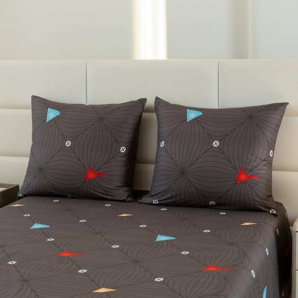 Obliečky z mikrovlákna ORBITA tmavo sivé Rozmer obliečky: 2 ks 70 x 80 cm | 160 x 200 cm