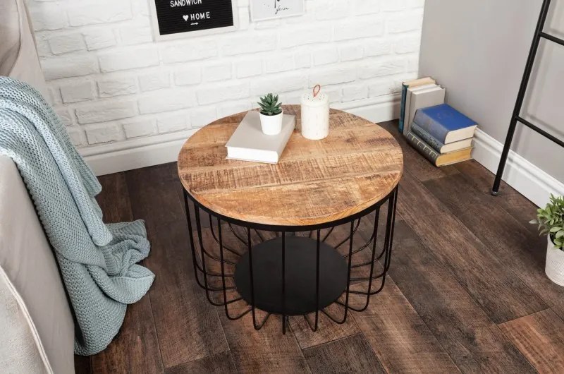 Konferenčný stolík Factory Loft 56cm prírodná mango