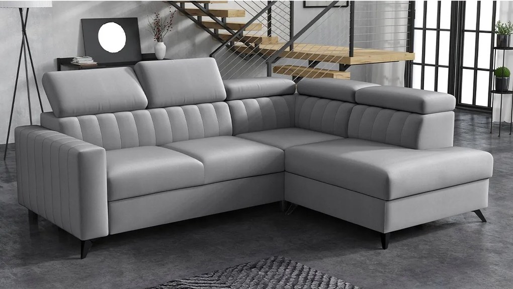 Rohová sedačka Laviosuna 2RRLXP (sivá) (s úl. priestorom) (p)