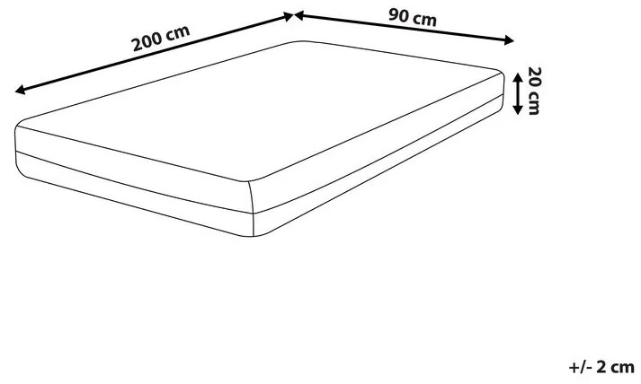 Penový matrac 90x200 cm GALLO (tvrdý). Vlastná spoľahlivá doprava až k Vám domov. 1023401