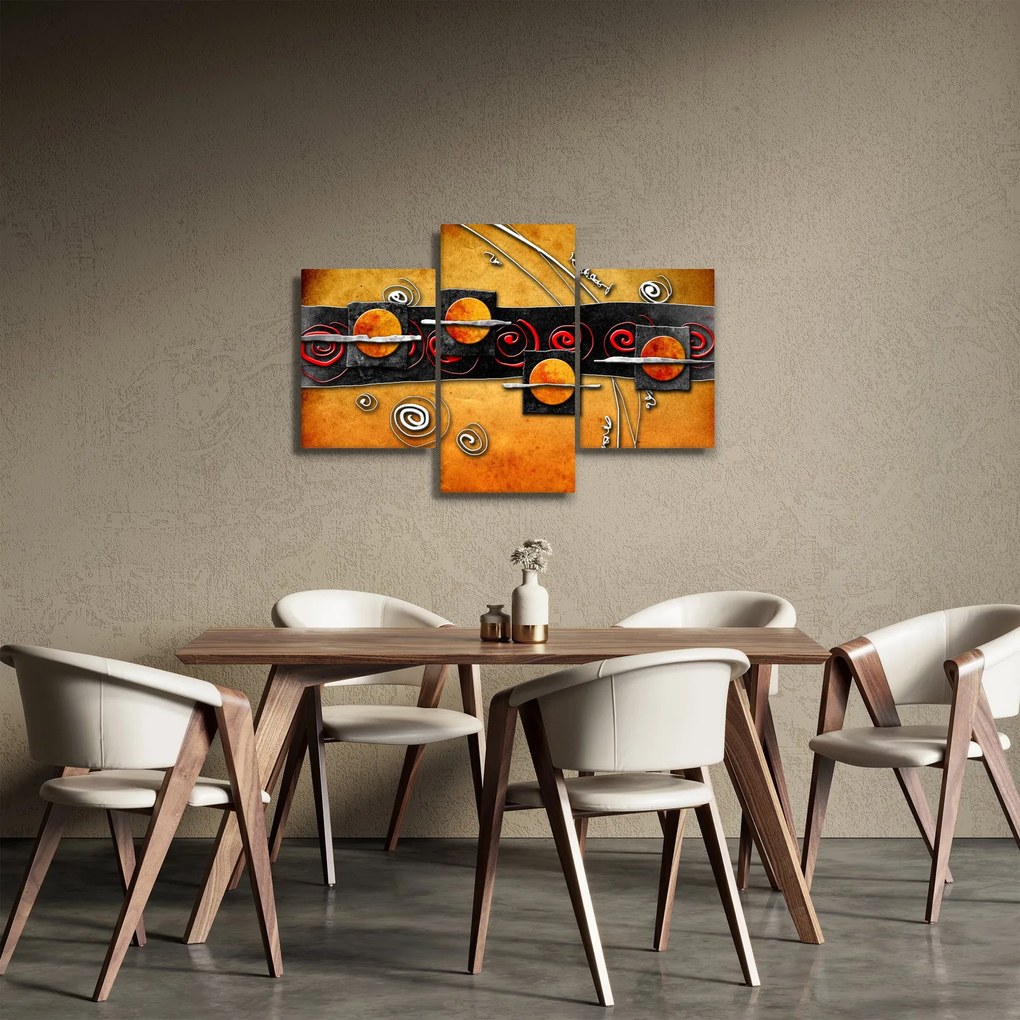Obraz abstrakcie - Planéty (90x60 cm)