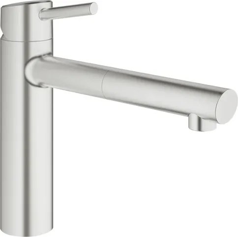 Grohe Concetto New drezová batéria s vyťahovacou sprškou supersteel 31129dc1 G31129DC1