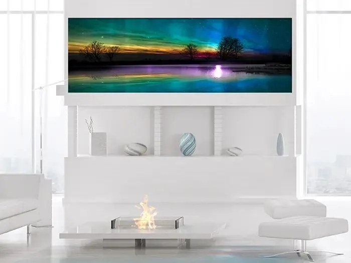 Obraz - Rainbow Aurora (1 Part) Narrow Veľkosť: 150x50, Verzia: Premium Print