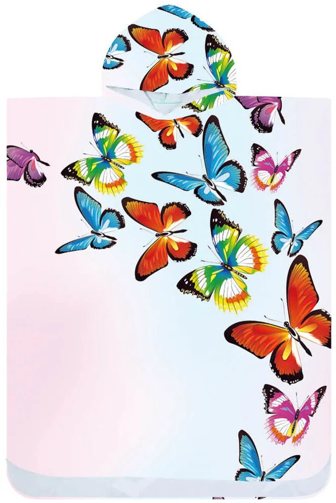Plážový set SILMARI – osuška 100×180 cm a pončo 80×145 cm, farebný